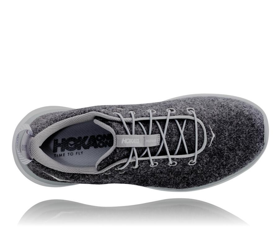 Hoka One One Hupana Flow Wool Löparskor Dam - Mörkgrå - DJTPU-2056